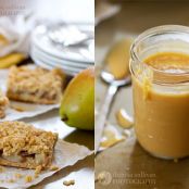 Spiced Pear Crumb Bars With Dulce de Leche