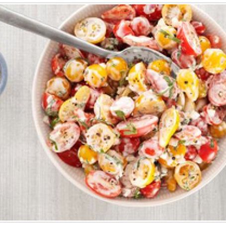 Cherry Tomato Salad With Buttermilk-Basil Dressing