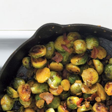 Brussels Sprouts with Bacon and Raisins