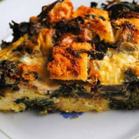 Sausage and Spinach Egg Strata