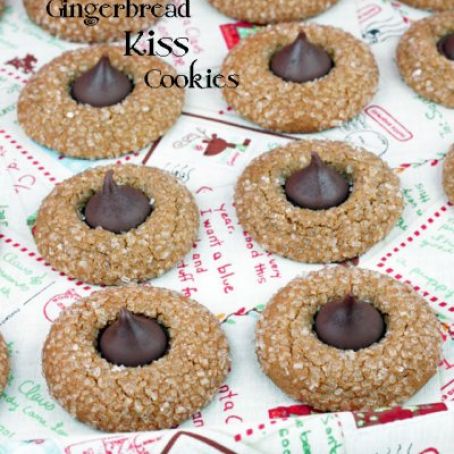 Hershey Kiss Gingerbread Cookies