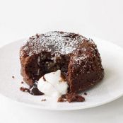 Molten Chocolate Cake with Marshmallow Filling