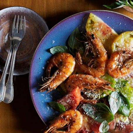 Shrimp With Tomato Salad & Aioli