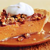 Sweet Potato & Pecan Pie with Cinnamon Cream