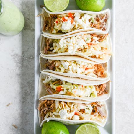 Pulled Pork Tacos with Sweet Chili Slaw