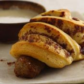 Cinnamon Roll-Wrapped Sausage with Maple Dipping Sauce