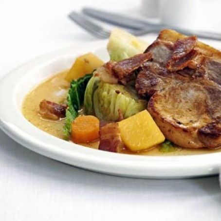 Irish Coddled Pork with Cider