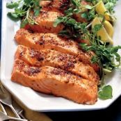 Salmon with Brown Sugar and Mustard Glaze