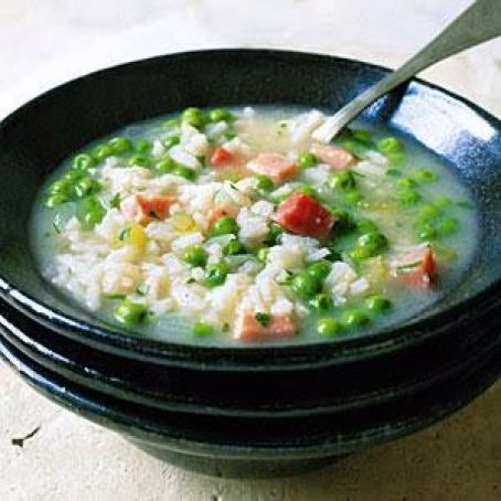 Risi e Bisi with Ham and Parmesan