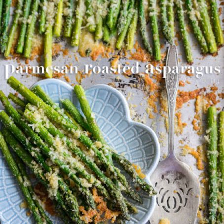 Roasted Asparagus with Bread Crumbs and Parm