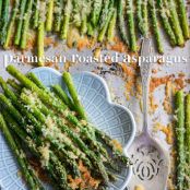 Roasted Asparagus with Bread Crumbs and Parm