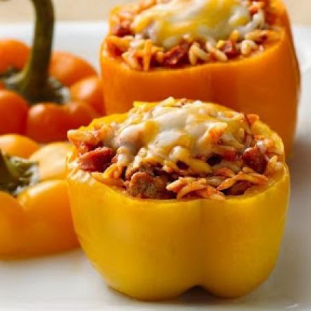 Slow-Cooker Pizza-Stuffed Peppers