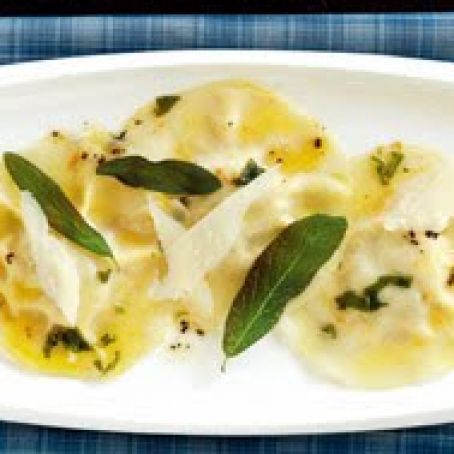 Squash Ravioli with Sage Butter Sauce