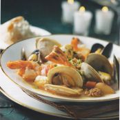 Feast of the Five Fishes with mussels, shrimp, and clams
