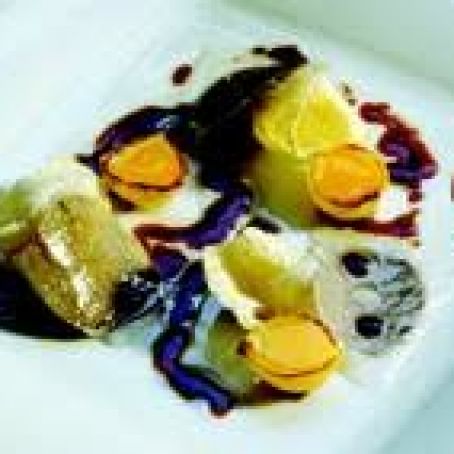 Iberian Bacon Turnovers with Summer Truffle in Charcoal Oil