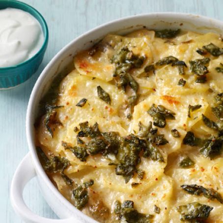 Light Scalloped Potatoes With Roasted Chiles