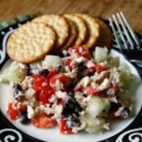 Greek Salad with Feta and Tuna