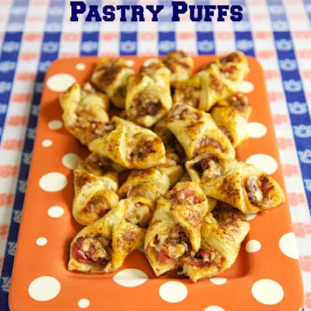 Ham and cheese pastry puffs