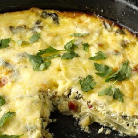 Green Apple, Cheese and Chard Oven Omelet