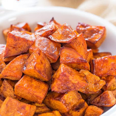 Honey-Roasted Sweet Potatoes with Honey-Cinnamon Dip