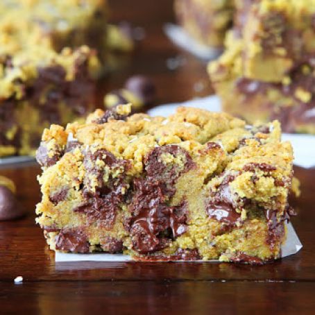 Dark Chocolate Pistachio Butter Cookie Bars