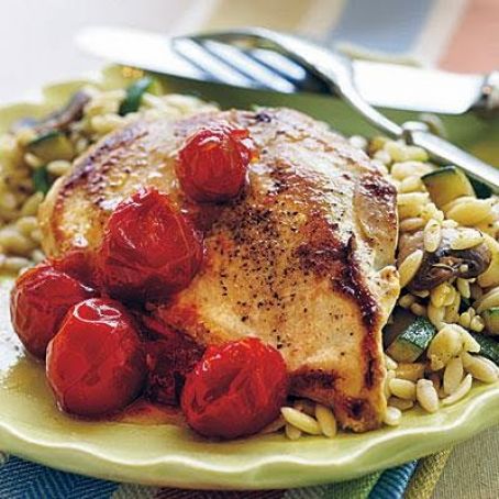 Balsamic Chicken with roasted peppers