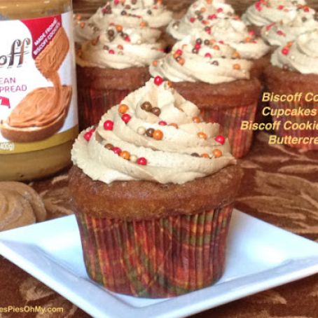 Biscoff Cookie Cupcakes with Biscoff Cookie Spread Buttercream