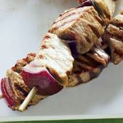 Pork Kebabs and Orzo Salad