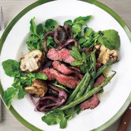 Grilled Steak, Mushroom and Green Bean Salad (Real Simple)