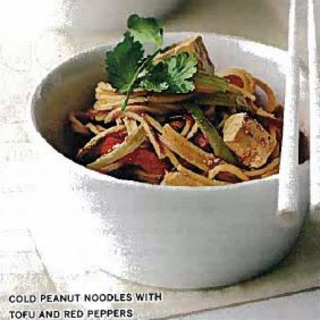 Cold Peanut Noodles with Tofu & Red Peppers