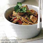 Cold Peanut Noodles with Tofu & Red Peppers