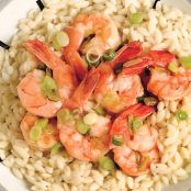 Shrimp Scampi with Green Onions and Orzo