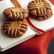 Chocolate-Piped Peanut Butter Cookies