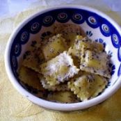 Butternut Squash Ravioli with a Brown Butter and Basil Sauce
