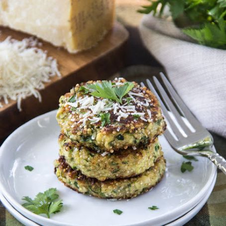 Zucchini Quinoa Fritters with Parmesan
