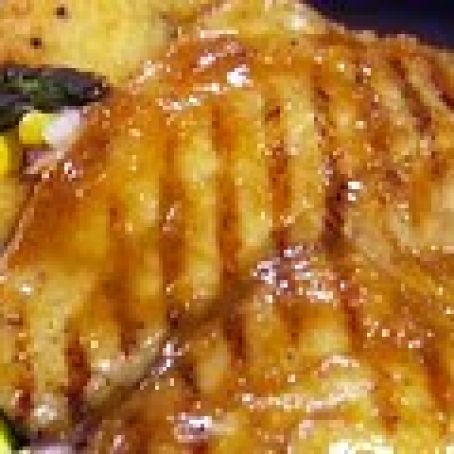 Grilled Tilapia with Peach BBQ Sauce
