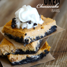 Pumpkin Oreo Cheesecake Bars