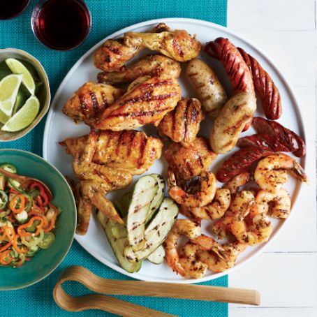Mixed Grill with Roasted-Garlic-and-Pepper Salsa
