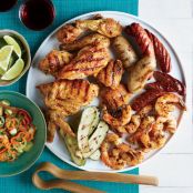 Mixed Grill with Roasted-Garlic-and-Pepper Salsa