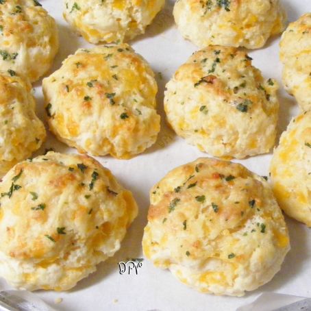 Easy Cheddar Garlic Drop Biscuits  