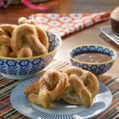 Soft Pretzels with Chocolate-Hazelnut Dip