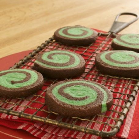 Chocolate Mint Pinwheels