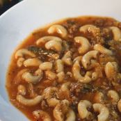 Ground Turkey and Tomatoes With Macaroni Soup