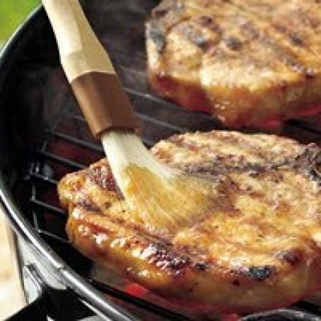 Grilled Pork Chops with Maple-Apple Glaze