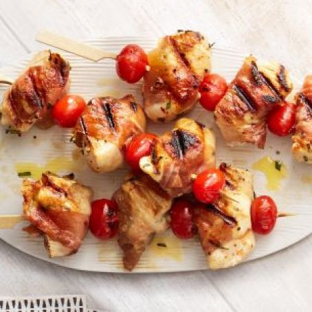 Prosciutto-Wrapped Chicken Kebabs