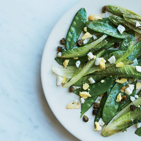 Stir-Fried Snow Peas and Romaine