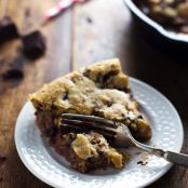 Deep Dish Chocolate Chip Cookie with Caramel and Sea Salt