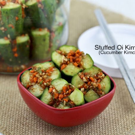 Stuffed Oi Kimchi (Cucumber Kimchi)