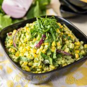 Summer Corn Salad with Basil Pesto Aioli
