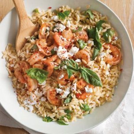Sides (Orzo with Feta, Basil and Shrimp)